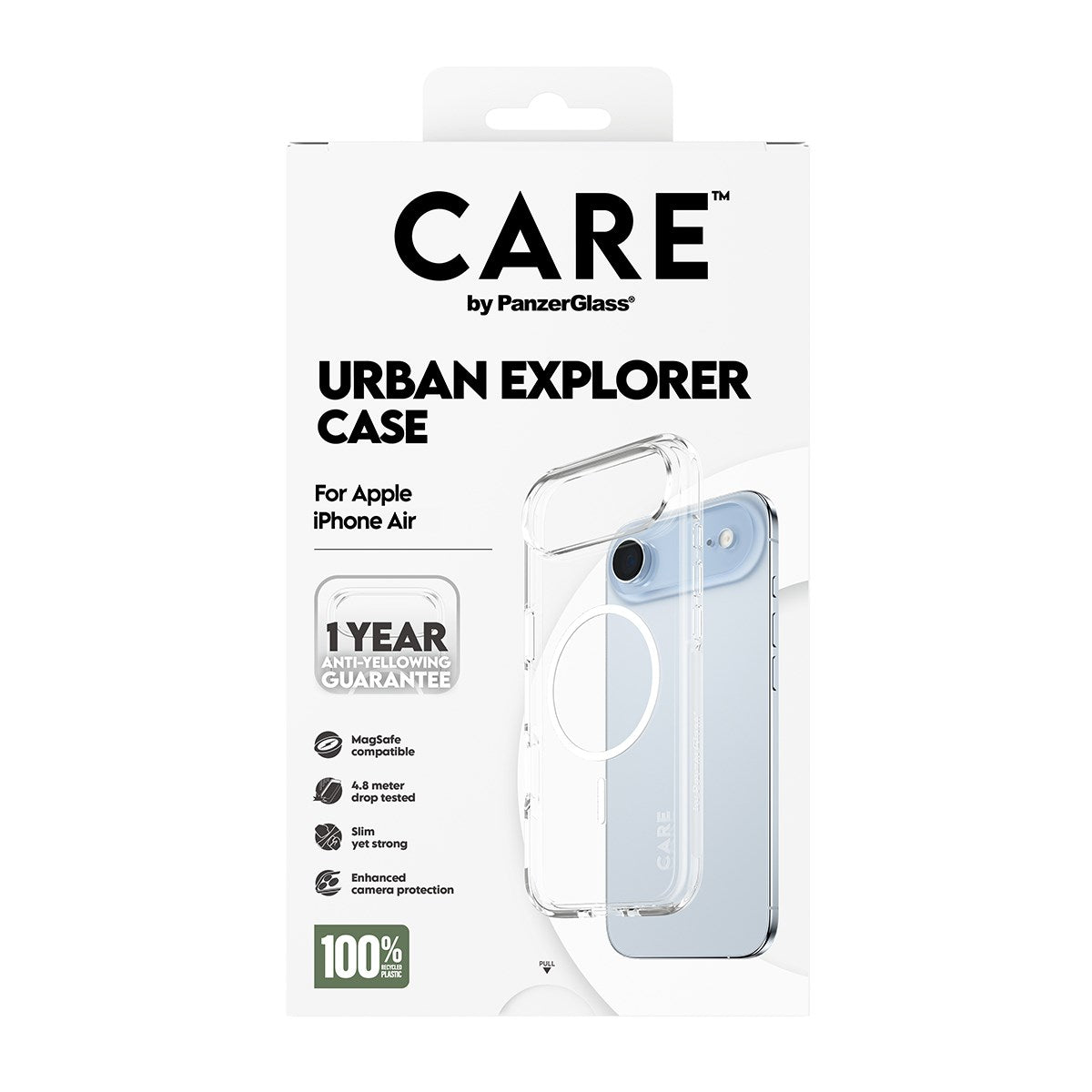 CARE by PanzerGlass® Urban Explorer Case Transparent w. White MagSafe iPhone Air